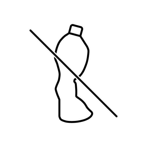 Symbol durchgestrichene Einwegflasche