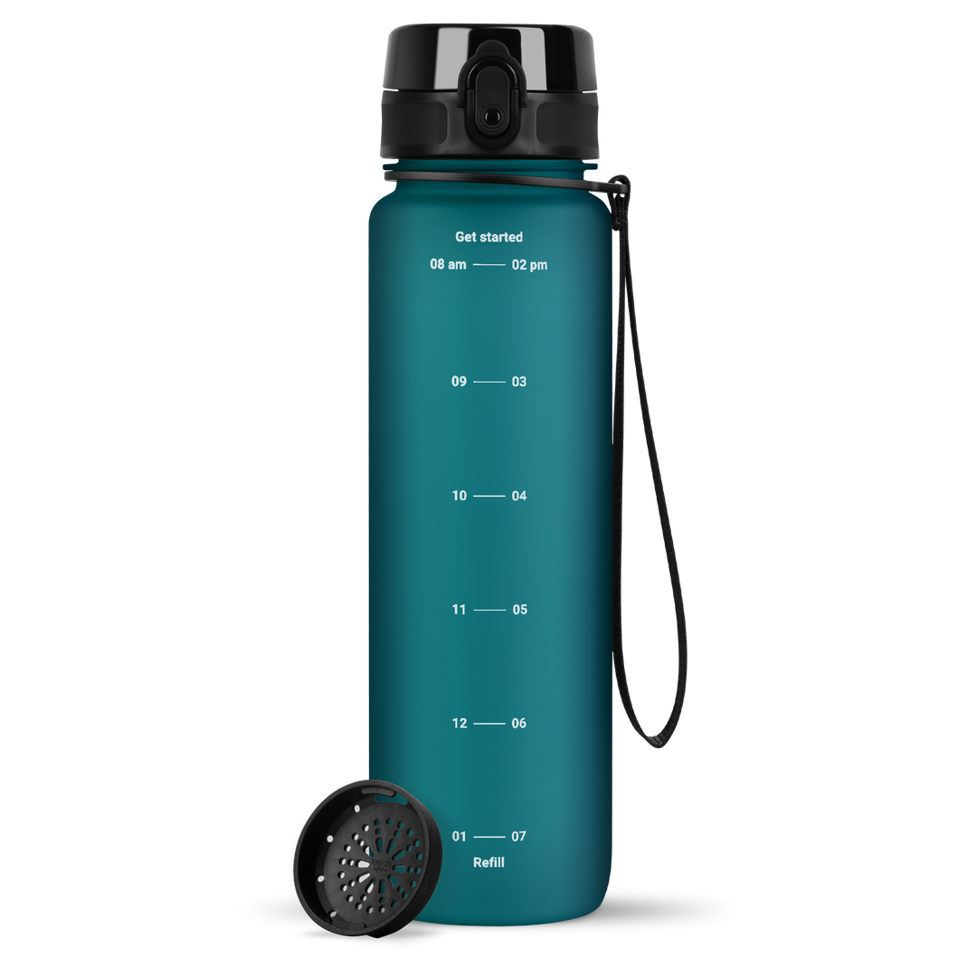 uberBottle Trinkflasche Tracker und Motive | softTouch Sieb